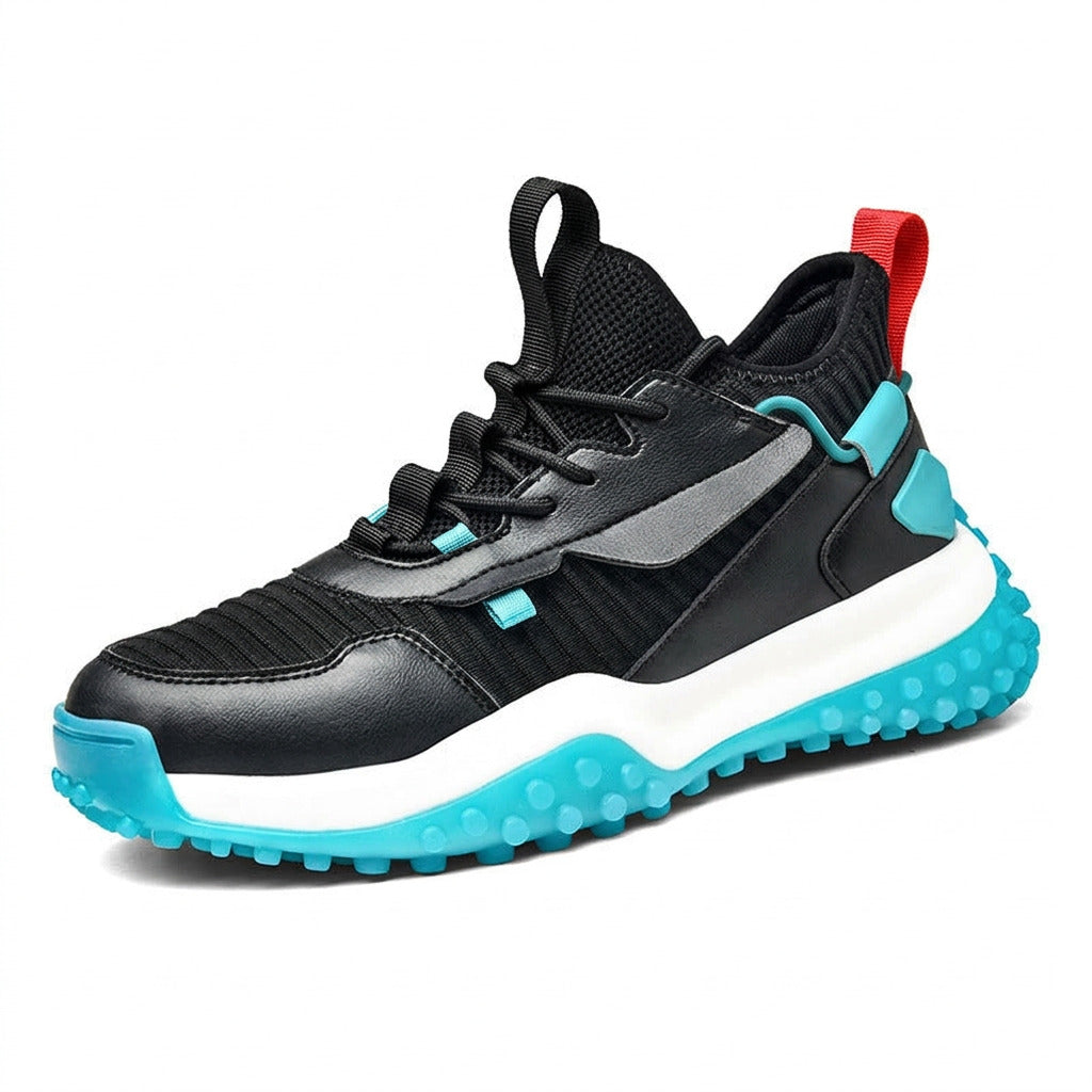 Men's flying woven sports sneakers in a modern style.