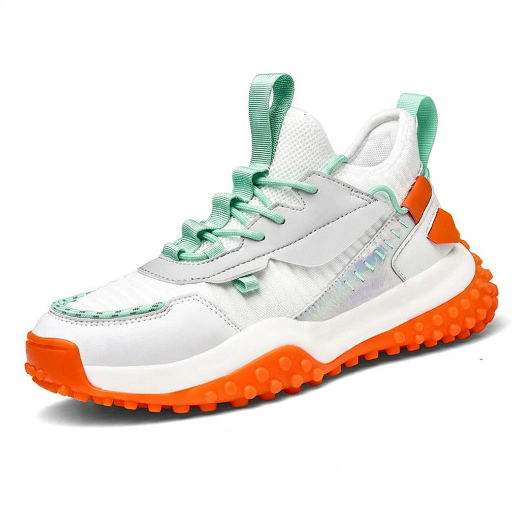 Side view of men's lightweight casual running shoes.
