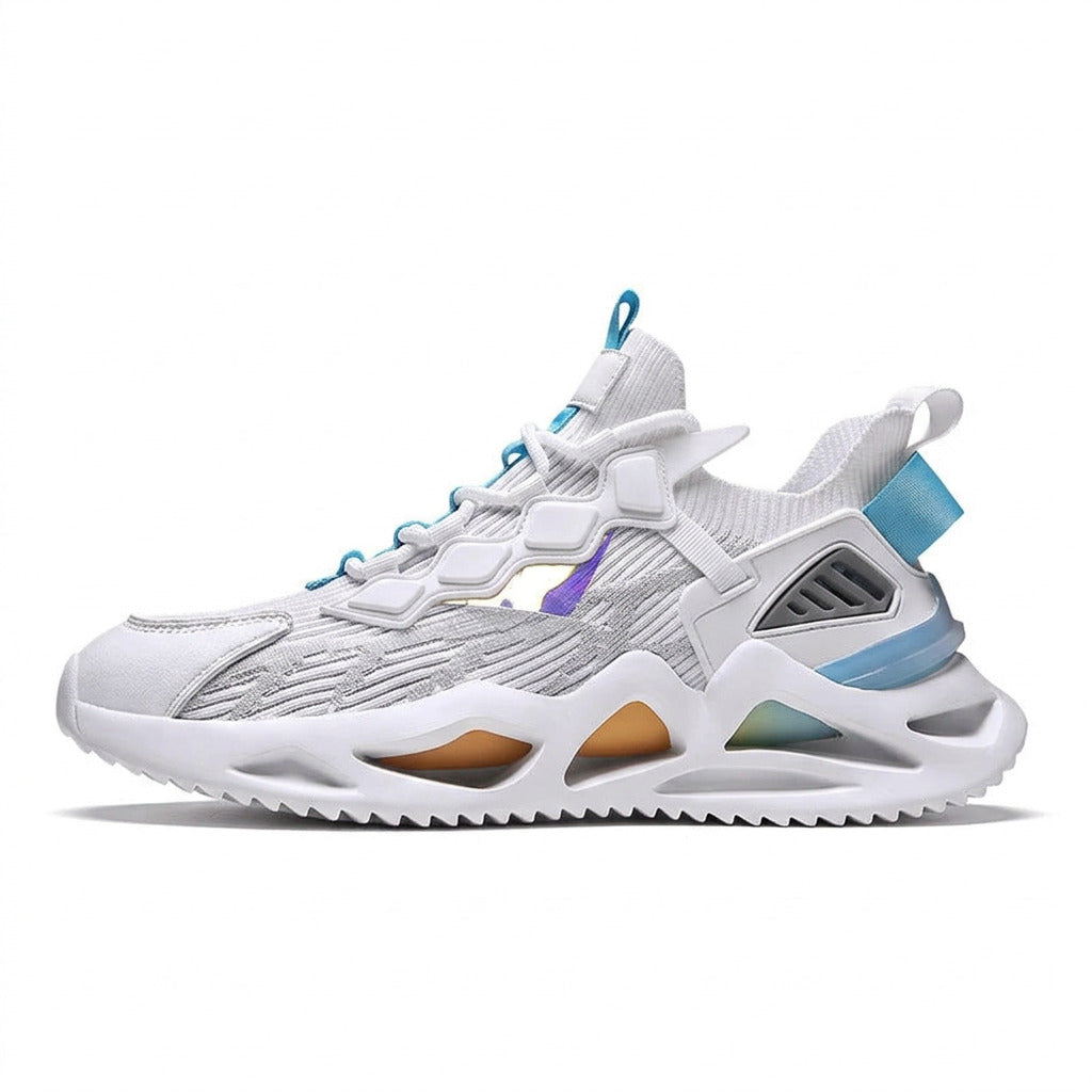 Side view of men's mesh breathable casual sneakers.